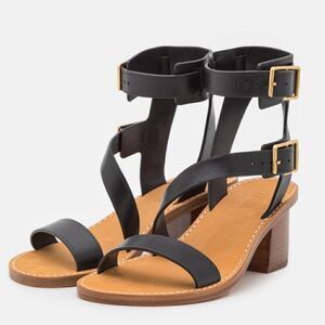 Zadig & Voltaire Leather sandal Cecilia Caprese black heeled sandal Size…